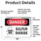 Signmission Sulfur Dioxide Danger Sign, Vinyl Decal, 10in W x 7in L, 2PK OS-2PACK-DS-D-710-L-2421 - alternate 5